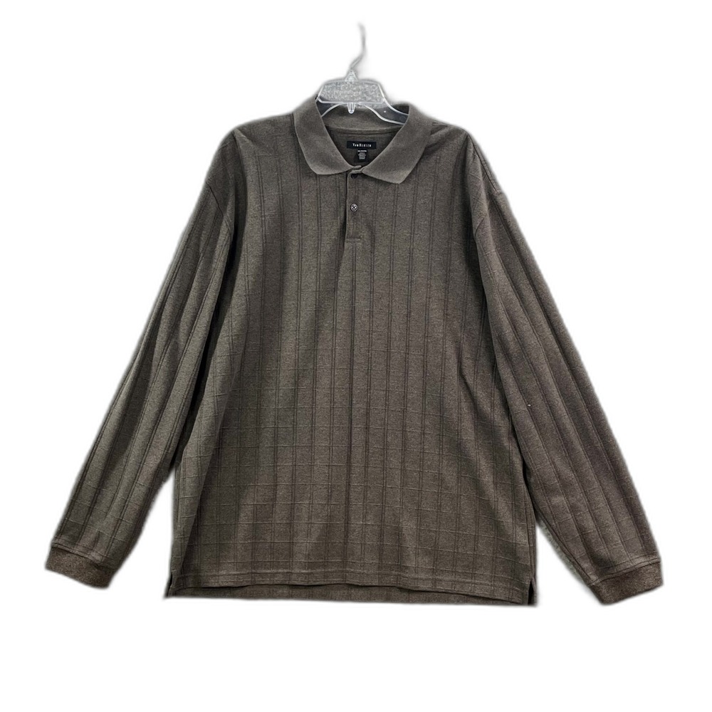 Van Heusen Rugby Shirt Mens 2XL Collared Long Sleeve Golf Performance Sportswear